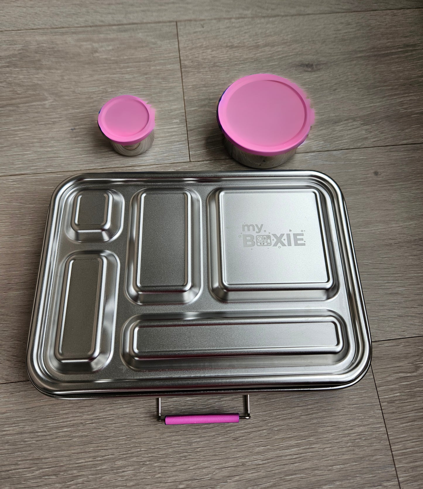 Stainless Steel Lunch Box | 5 Compartments + 2 EXTRA Pots