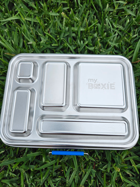 Stainless Steel Lunch Box | 5 Compartments + 2 EXTRA Pots