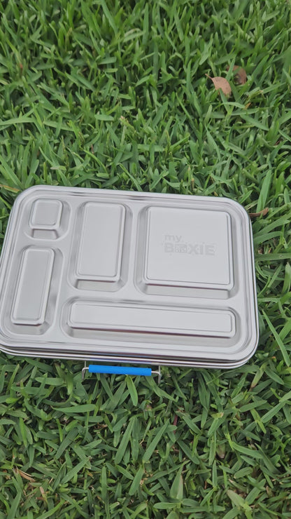 Stainless Steel Lunch Box | 5 Compartments + 2 EXTRA Pots