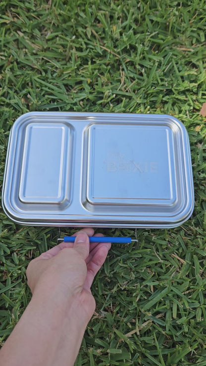 Stainless Steel Lunch Box | 2 Compartments + 2 EXTRA Pots
