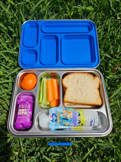 Stainless Steel Lunch Box | 5 Compartments + 2 EXTRA Pots