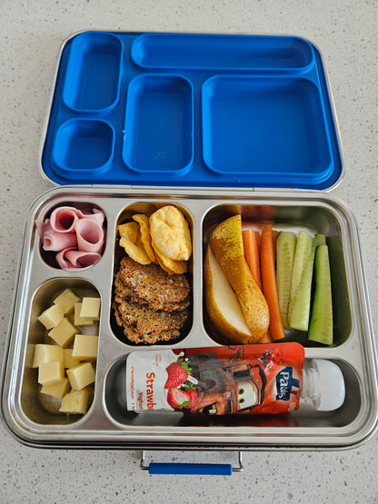Stainless Steel Lunch Box | 5 Compartments + 2 EXTRA Pots