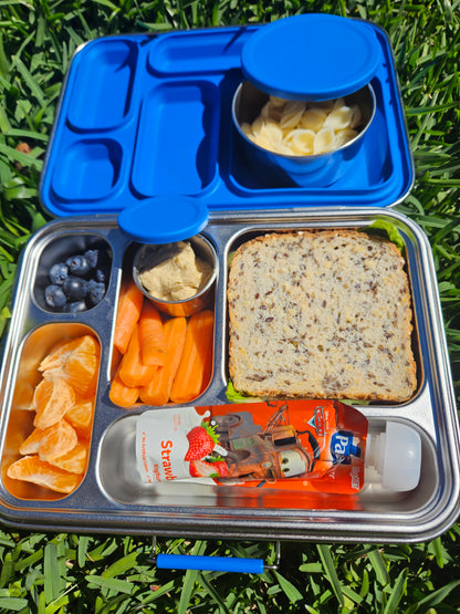Stainless Steel Lunch Box | 5 Compartments + 2 EXTRA Pots