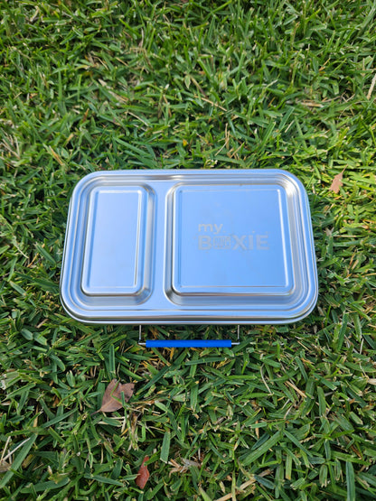 Stainless Steel Lunch Box | 2 Compartments + 2 EXTRA Pots